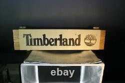 Timberland Boots LEATHER WRAPPED Shoe Store Advertisement Display Sign 30x6.75