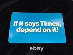 Timex Vintage Store Display Case Watch Counter Sign Advertising Acrylic No. 32