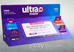 Ultra Mobile phone Store business Floor Display Sign Award Winning Retail Cards