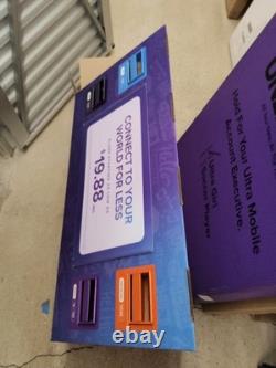 Ultra Mobile phone Store business Floor Display Sign Award Winning Retail Cards