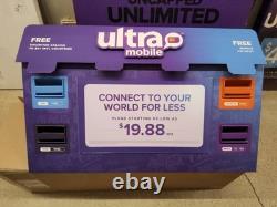 Ultra Mobile phone Store business Floor Display Sign Award Winning Retail Cards