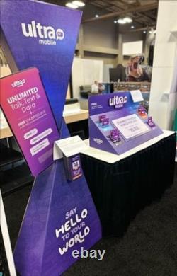 Ultra Mobile phone Store business Floor Display Sign Award Winning window add