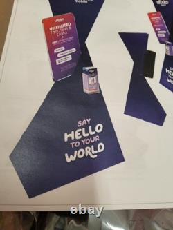 Ultra Mobile phone Store business Floor Display Sign Award Winning window add