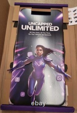 Ultra Mobile phone Store business Floor Display Sign Ultra Girl Standee Pop out