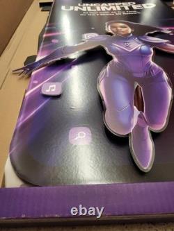 Ultra Mobile phone Store business Floor Display Sign Ultra Girl Standee Pop out