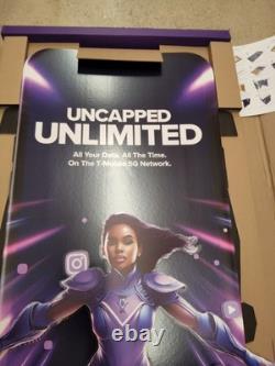 Ultra Mobile phone Store business Floor Display Sign Ultra Girl Standee Pop out