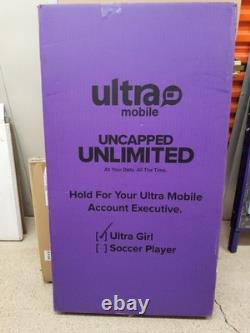 Ultra Mobile phone Store business Floor Display Sign Ultra Girl Standee Pop out