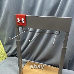 Under Armour UA Logo Metal Retail Store Display & Sign Hardwood Turf Black Base