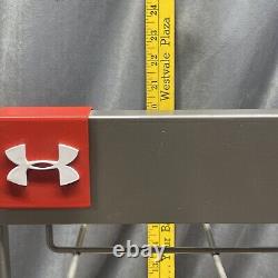 Under Armour UA Logo Metal Retail Store Display & Sign Hardwood Turf Black Base