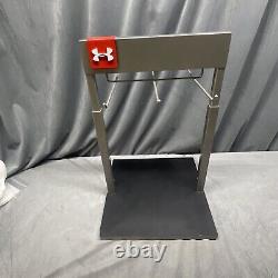 Under Armour UA Logo Metal Retail Store Display & Sign Hardwood Turf Black Base