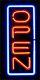 VERTICAL NEON Open Sign store business bright display led large big Red Blue