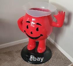 VINTAGE 1970s STORE DISPLAY KOOL-AID MAN 3 FOOT TALL RED ADVERTISING SIGN