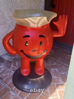 VINTAGE 1970s STORE DISPLAY KOOL-AID MAN 3 FOOT TALL RED ADVERTISING SIGN
