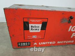 VINTAGE DELCO REMY IGNITION PARTS GM CABINET STORAGE & DISPLAY Sign gas oil