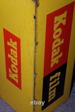 VINTAGE Genuine KODAK Film Metal Store Display Advertising Sign