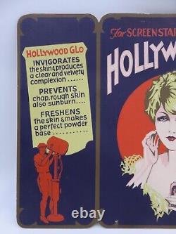 VINTAGE Hollywood Glo Cosmetics Store Display (c. 1925) Art Deco Advertisement