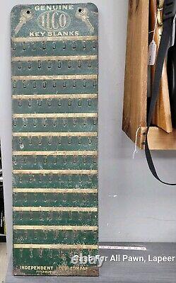 VINTAGE ILCO KEY ADVERTISING METAL DISPLAY SIGN HARDWARE STORE 36x11.5 MANCAVE