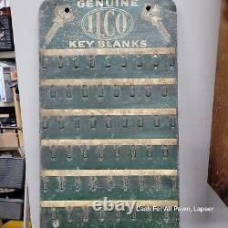 VINTAGE ILCO KEY ADVERTISING METAL DISPLAY SIGN HARDWARE STORE 36x11.5 MANCAVE