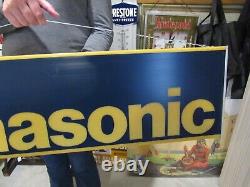 VINTAGE ORIGINAL 1970's LIGHTED PANASONIC DEALER DISPLAY SIGN DOUBLE SIDED SIGN