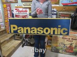 VINTAGE ORIGINAL 1970's LIGHTED PANASONIC DEALER DISPLAY SIGN DOUBLE SIDED SIGN