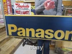 VINTAGE ORIGINAL 1970's LIGHTED PANASONIC DEALER DISPLAY SIGN DOUBLE SIDED SIGN