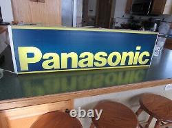 VINTAGE ORIGINAL 1970's LIGHTED PANASONIC DEALER DISPLAY SIGN DOUBLE SIDED SIGN