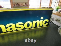 VINTAGE ORIGINAL 1970's LIGHTED PANASONIC DEALER DISPLAY SIGN DOUBLE SIDED SIGN