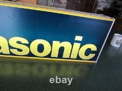 VINTAGE ORIGINAL 1970's LIGHTED PANASONIC DEALER DISPLAY SIGN DOUBLE SIDED SIGN