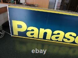 VINTAGE ORIGINAL 1970's LIGHTED PANASONIC DEALER DISPLAY SIGN DOUBLE SIDED SIGN