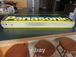 VINTAGE ORIGINAL 1970's LIGHTED PANASONIC DEALER DISPLAY SIGN DOUBLE SIDED SIGN