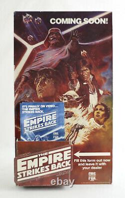 VINTAGE STAR WARS 1984 CBS Fox Empire Strikes Back VHS Display Standee Promo