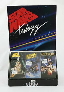 VINTAGE STAR WARS 1988 CBS Fox VHS Video Store Display with SEALED Tapes