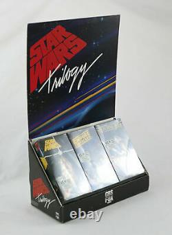 VINTAGE STAR WARS 1988 CBS Fox VHS Video Store Display with SEALED Tapes