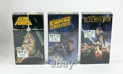 VINTAGE STAR WARS 1988 CBS Fox VHS Video Store Display with SEALED Tapes