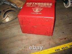 VINTAGE VERY RARE 1940s 50s BATTERY CASE STORE DISPLAY SIGN KATHANODE BATTERIES