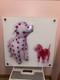 VS PINK Polka Dot & Striped Dog Display sign Nice Size18x18 RARE