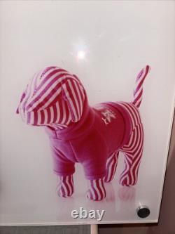 VS PINK Polka Dot & Striped Dog Display sign Nice Size18x18 RARE