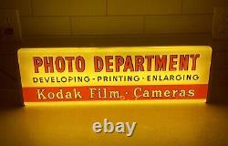 VTG 26 Lighted Kodak Film Cameras PHOTO DEPARTMENT Sign Store Advertising