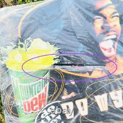 VTG 90's Busta Rhymes Mountain Dew Store Display Double Sided Sign Deadstock