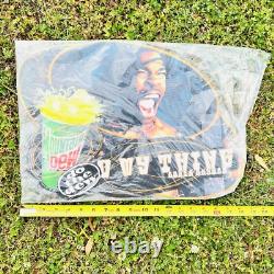 VTG 90's Busta Rhymes Mountain Dew Store Display Double Sided Sign Deadstock