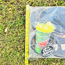 VTG 90's Busta Rhymes Mountain Dew Store Display Double Sided Sign Deadstock