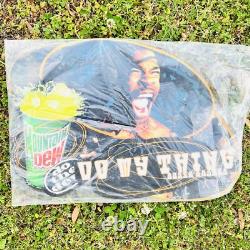 VTG 90's Busta Rhymes Mountain Dew Store Display Double Sided Sign Deadstock
