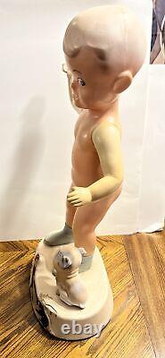 VTG Antique 1940s Buster Brown Store Display Doll Mannequin Advertising Sign