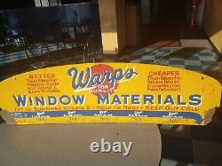 VTG Double Sided Warp's Window Materials Hanging Display Sign Hardware Store