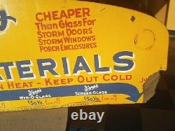 VTG Double Sided Warp's Window Materials Hanging Display Sign Hardware Store