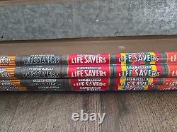 VTG Life Savers 9 Flavor Metal Tin Candy 3 Rack Store Display Sign Advertizing