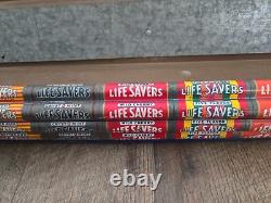 VTG Life Savers 9 Flavor Metal Tin Candy 3 Rack Store Display Sign Advertizing
