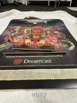 VTG Phantasy Star Online Store Display! Sega Dreamcast 2000 Sign 16x12 Sign