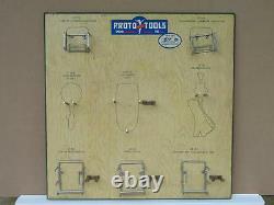 VTG Proto Tools Store Display Sign Old Signage Advertisement Board NOS Rare
