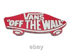 Vans Off The Wall Skateboard Store Display Plastic 3d Sign 16 Inch Red & White